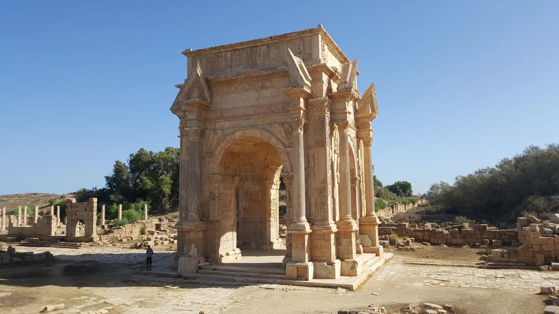 L’arc de Septime Sévère à Leptis Magna